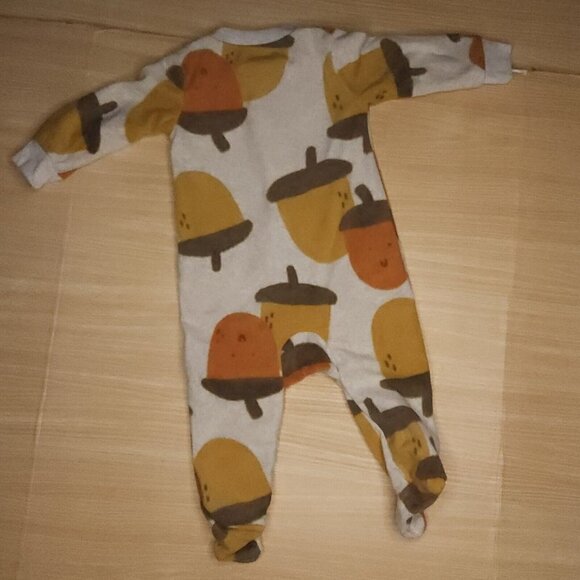 Carter's Infant Fleece Acorn Fall Footie Pajamas **multiple sizes** - Picture 2 of 4